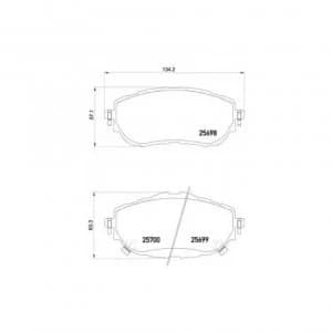 Image of Front Brake Pad Set BREMBO P 83 150