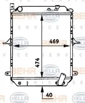 Image of x1 Behr Radiator 8MK376722-131 Genuine replacement part for Car Made in Spain