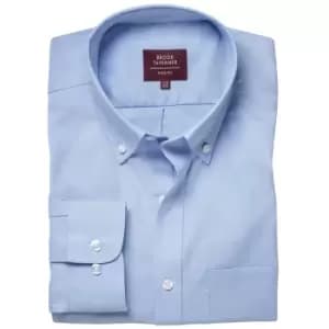 Image of Brook Taverner Mens Whistler Long-Sleeved Formal Shirt (20in) (Sky Blue)