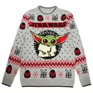 Image of Star Wars: The Mandalorian Womens/Ladies The Child Knitted Christmas Jumper (XXL) (Multicoloured)