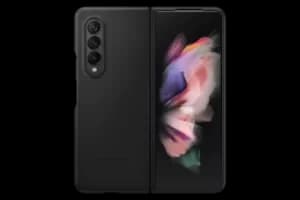 Image of Samsung Galaxy Z Fold3 5G Leather Cover in Black (EF-VF926LBEGWW)