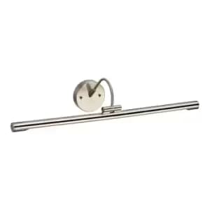 Image of Single Bulb Adjustable LED Fitting Picture Light Brushed Nickel LED 7.9W Bulb