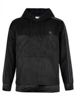 Image of adidas Originals Comfy Cords Hoodie (Curve) - Black, Size 1X, Women