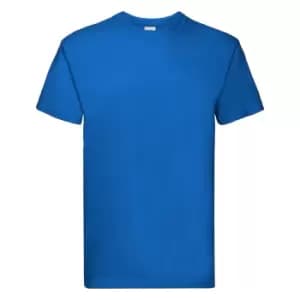 Image of Fruit Of The Loom Mens Super Premium Short Sleeve Crew Neck T-Shirt (S) (Royal)