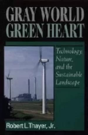 Image of gray world green heart technology nature and the sustainable landscape