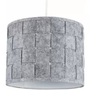 Image of Minisun - Ceiling Pendant Light Shade Table Or Floor Lampshade Grey Felt Weave Design - Small
