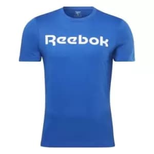 Image of Reebok Graphic Logo T-Shirt Mens - Blue
