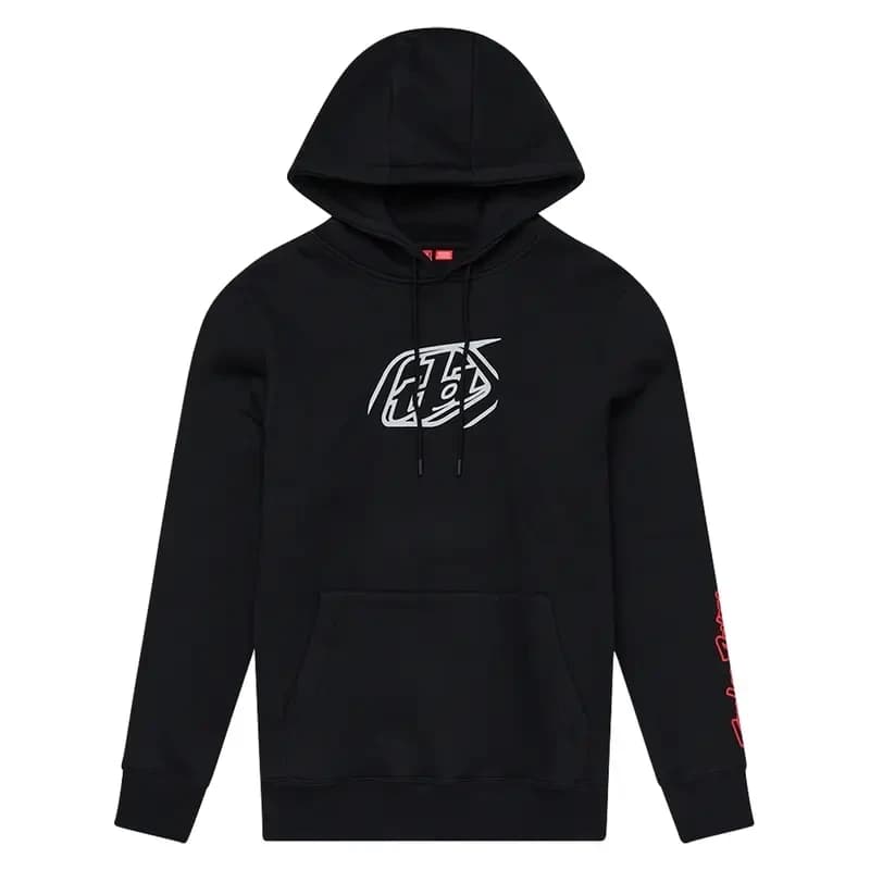 Image of Hooded sweatshirt Troy Lee Designs Badge Noir Male 2XL