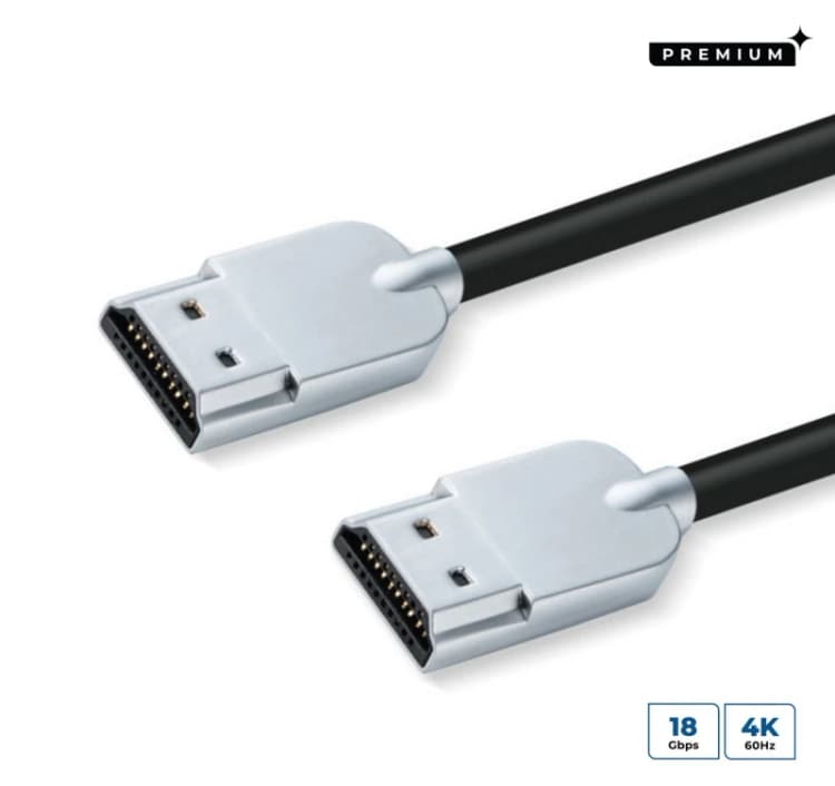 Image of Microconnect HDMISUPERSLIM05M HDMI cable 0.5 m HDMI Type A (Standard)