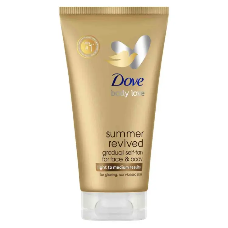 Image of Dove Derma Spa 'Face Cream' Summer Revived Self Tan 12x75ml Gold
