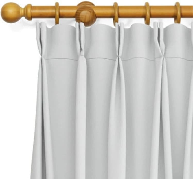 Image of Lister Cartwright 28mm Eyelet Wooden Curtain Pole Set Fixed Length (Aged Oak Traditional Ball, 150 Cm)