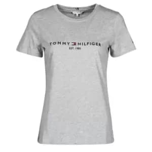 Image of Tommy Hilfiger HERITAGE HILFIGER CNK RG TEE womens T shirt in Grey - Sizes XXL,S,M,L,XL,XS,3XL