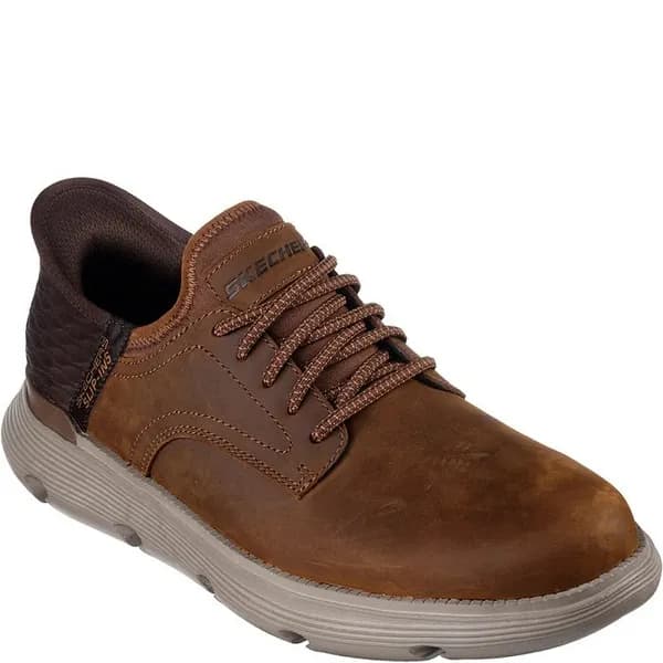 Image of Skechers Mens Slip Ins Garza Gervin Hands Free Shoes - UK 8 Brown male PS3934CDB8