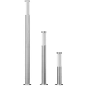 Image of Garden Lamp Set 3 Piece Waterproof Stainless Steel Vidaxl Silver