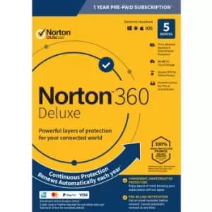 Image of Norton 360 Deluxe 50GB - 1 User 5 Devices