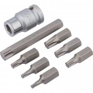Image of Draper Expert 8 Piece 1/2" Drive Socket Bit Holder and Torx Bit Set 1/2"