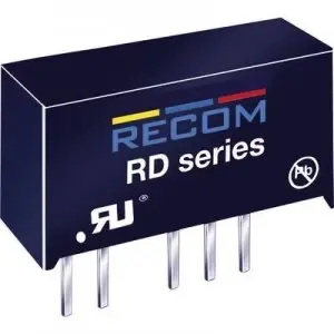 Image of RECOM RY 0512D DCDC converter print 5 Vdc 12 Vdc 12 Vdc 41 mA 1 W No. of outputs 2 x