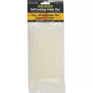 Image of Cable Ties, Natural, 7.9X400MM (Pk-100)