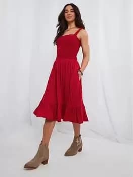 Image of Joe Browns Yasmine Jersey Dress Red, Red, Size 14, Women