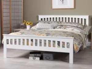 Image of Serene Amelia 5ft King Size Opal White Wooden Bed Frame