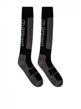 Image of Dare 2b Mens Performance Ski Socks - Black/Grey, Size S-M, Men