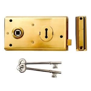 Image of Yale Locks P401 Rim Lock Grey Finish 138 x 76mm Visi