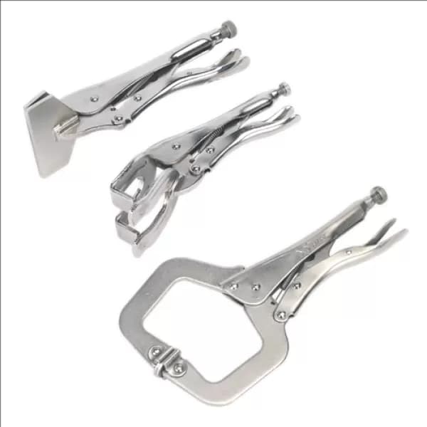 Image of Genuine SEALEY AK67 'C' Clamp & Welding Clamp Set 3pc