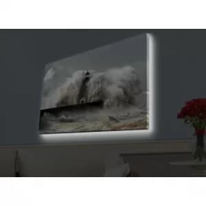 Image of 4570HDACT-051 Multicolor Decorative LED Lighted Canvas Painting