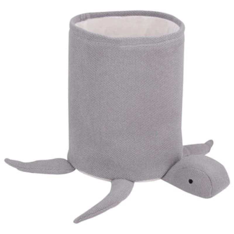 Image of Beliani Kids Basket Turtle Tanda Cotton Grey