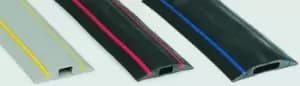 Image of Vulcascot 9m Black/Yellow Cable Cover, 14 x 8mm Inside dia.