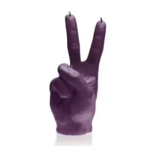Image of Hand Peace Sign Candle – Violet