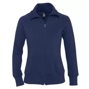 Image of SOLS Womens/Ladies Soda Full Zip Active Sweat Jacket (XXL) (Navy)