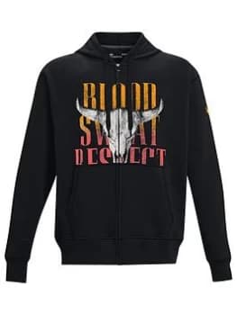 Image of Under Armour Training Project Rock Originators Full Zip Jacket - BlackGrey, Black/Grey Size M Men