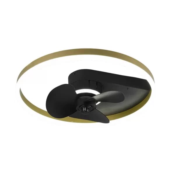 Image of Borgholm Modern Ceiling Fan Black Matt 2700-6500K Remote control