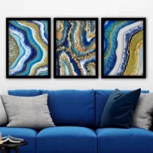 Image of 3SC02 Multicolor Decorative Framed Painting (3 Pieces)