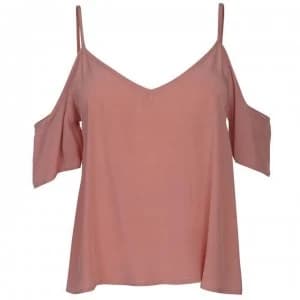 Image of Firetrap Cold Shoulder Beach Top - Blush