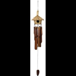 Image of Bamboo Windchime with Straw Hut