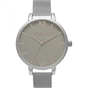 Image of Grey Dial Silver Mesh Watch