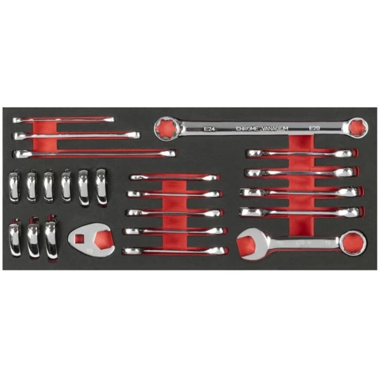 Image of Sealey Premier 24 Piece Spanner Set in Module Tray TBT50