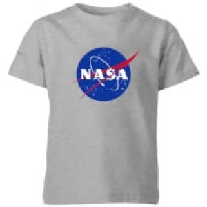 Image of NASA Logo Insignia Kids T-Shirt - Grey - 7-8 Years