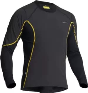 Image of Lindstrands Dry Wind Longsleeve Functional Shirt, black-yellow, Size 2XL, black-yellow, Size 2XL