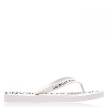 Image of Calvin Klein Jeans Edmur Flip Flops - White/Black