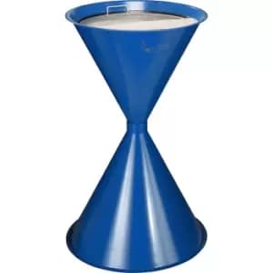 Image of VAR Conical pedestal ashtray, sheet steel, powder coated, gentian blue