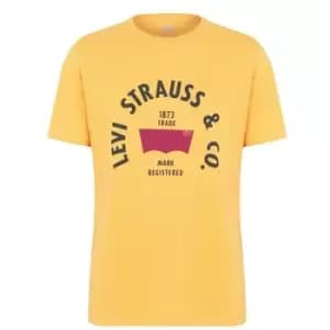 Image of Levis Varsity Circle T Shirt - Yellow