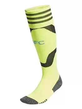 Image of adidas Arsenal 23/24 Away Stadium Socks, Yellow Size M Men