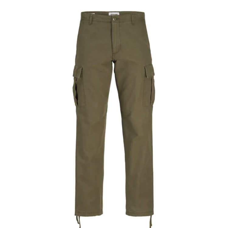 Image of jack & jones Kane Barkley Loose Cargo Trousers Olive Night 32W x 34L