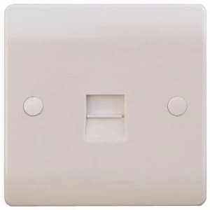 Image of ESR Sline 1G White Telephone Master Socket Flush Wall Switch