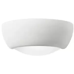Image of Dimmable LED Wall Light Unglazed Ceramic Semi Dome Lounge Lamp Lighting Fitting