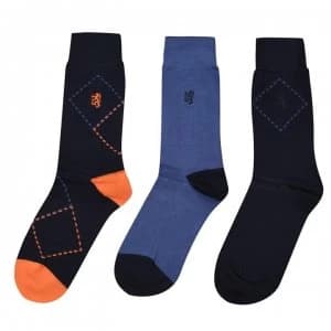 Image of Pringle 3 Pack Socks - BL3 NVY