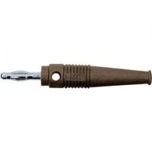 Image of Straight blade plug Plug straight Pin diameter 4mm Brown Staeu